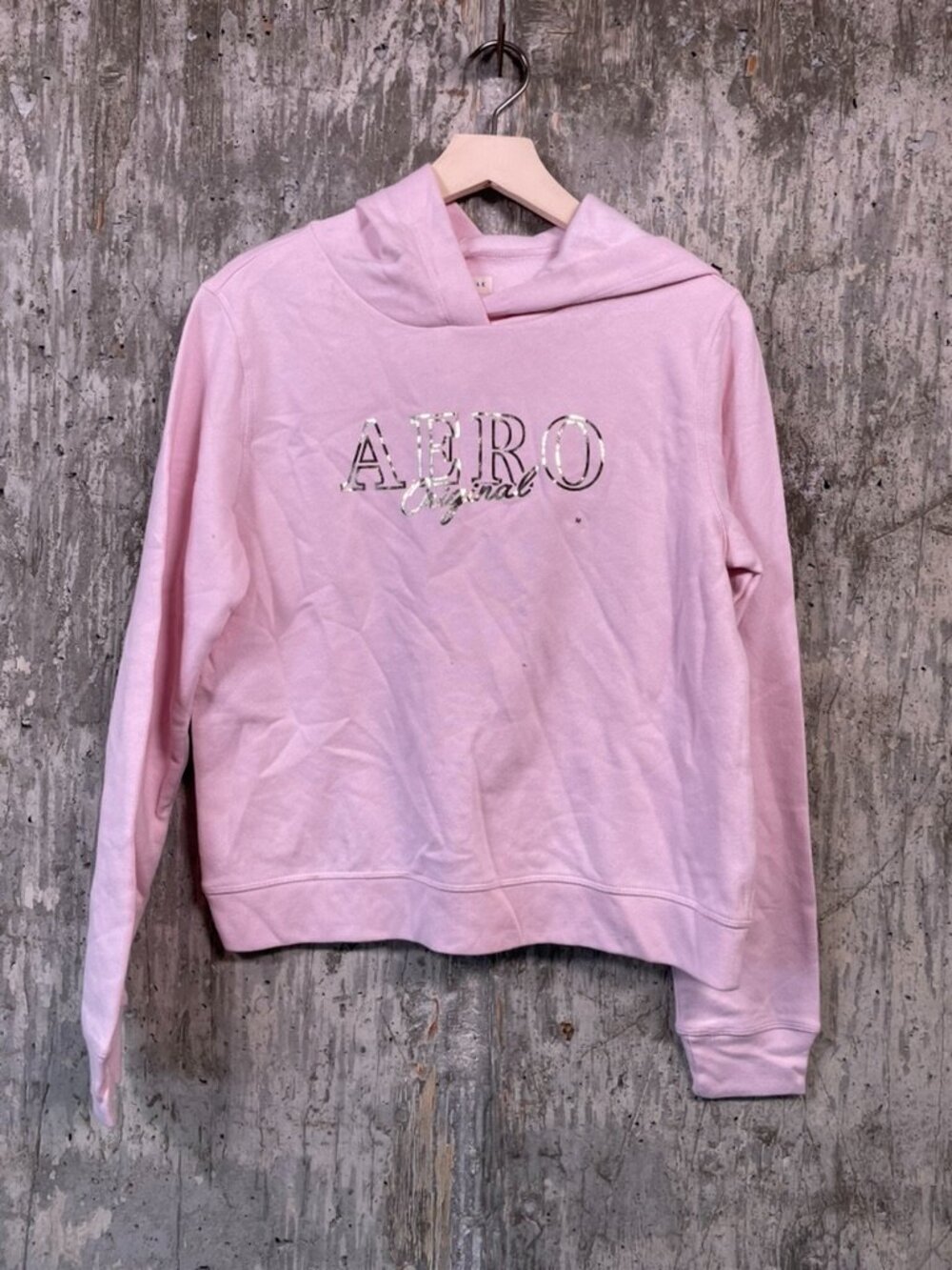 AEROPOSTALE Women's Areo Original Pink Fleece Pullover Hoodie Size M